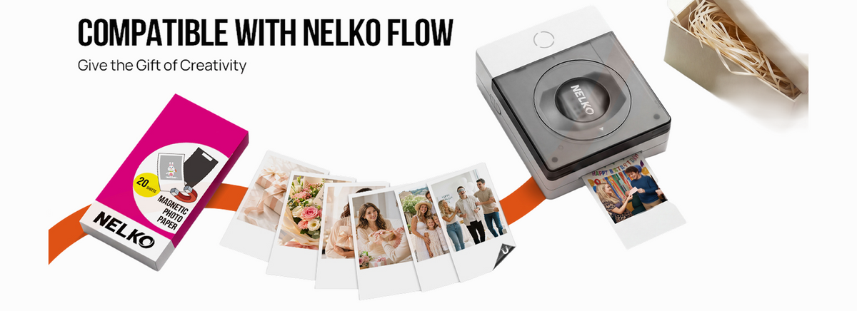 NELKO 2"×3" Magnetic Photo Paper for FLOW