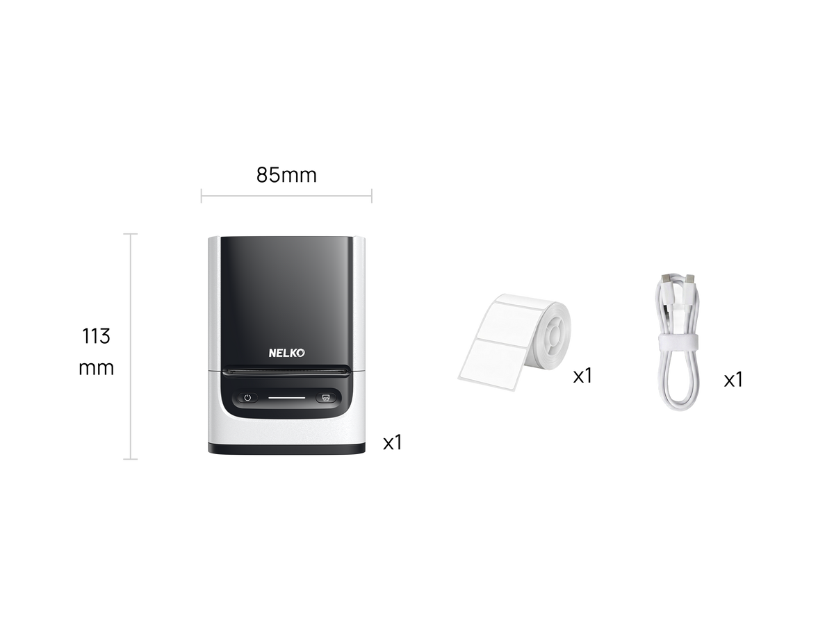 NELKO PM220 Bluetooth Label Printer